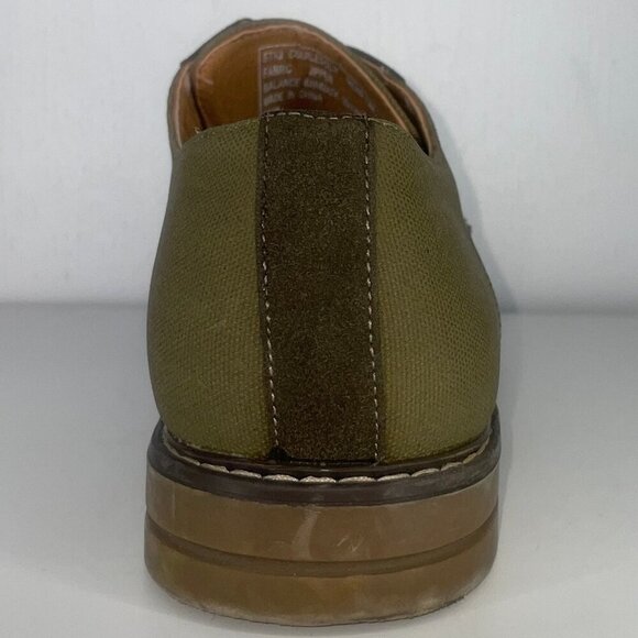 IZOD Men\'s Olive Green Canvas Charlesolv Derby Shoes Earthy Gorpcore 13M